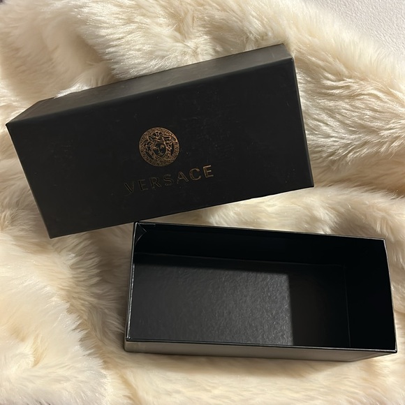 Versace Black Hard Shell Sunglasses Case and Box Warranty card & Versace cloth - Picture 12 of 13